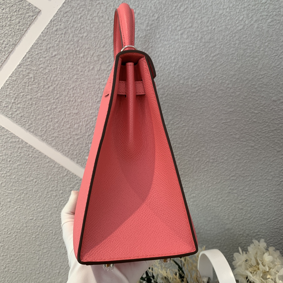 에르메스 켈리백25 립스틱 은장 앱송